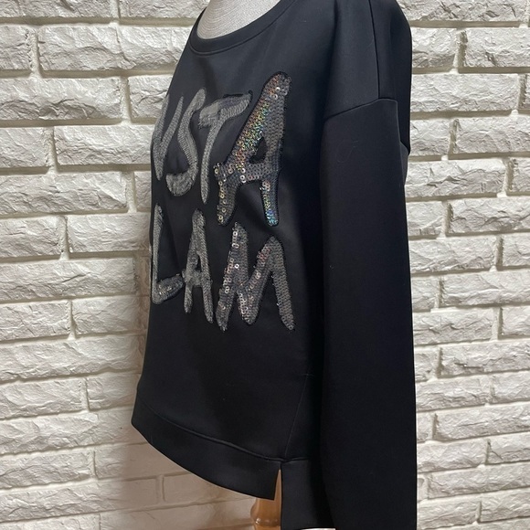 JUICY COUTURE Insta Glam Scuba Sequin Sweatshirt Black Instaglam. S - Picture 3 of 5